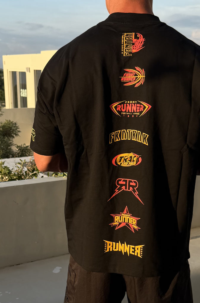 SS Runner Logo Tee Black Fire