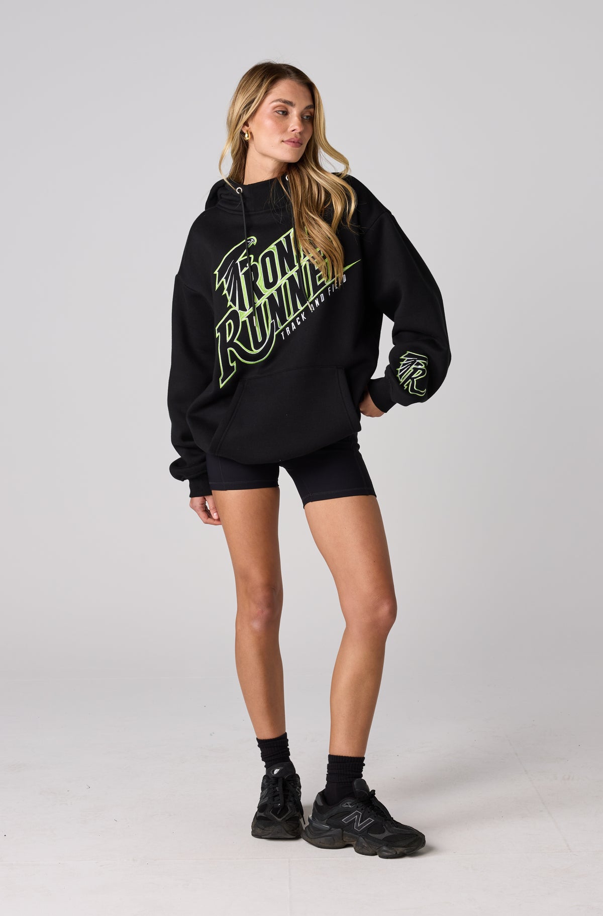 T&F Hoodie - Black Lime - Women