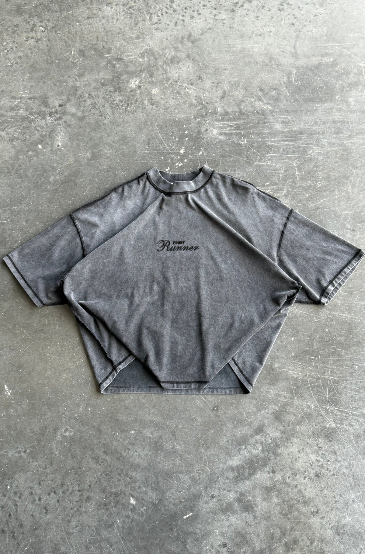 Boxy Reverse Tee - Black