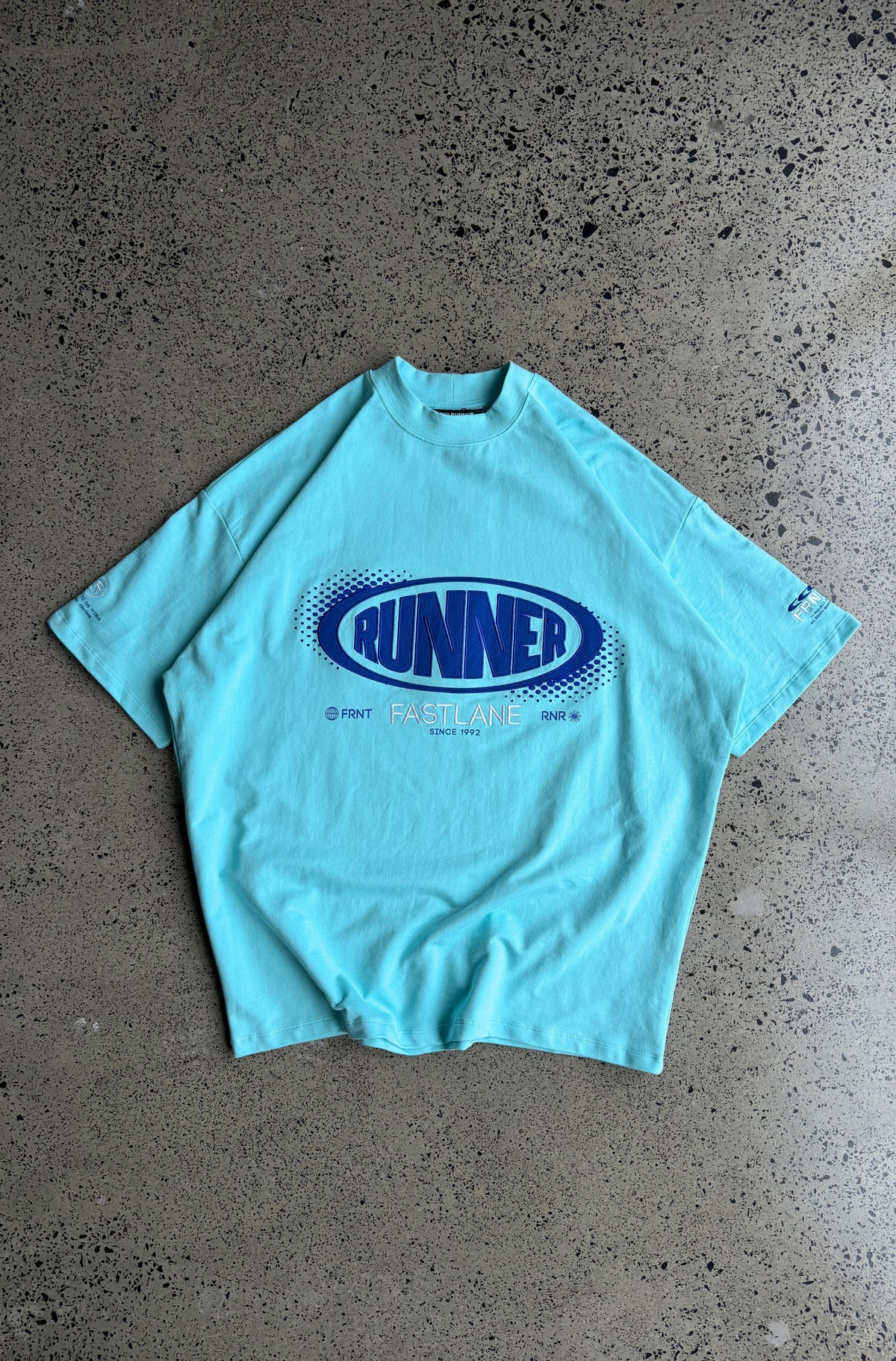 Fast Lane Tee - Ice Blue