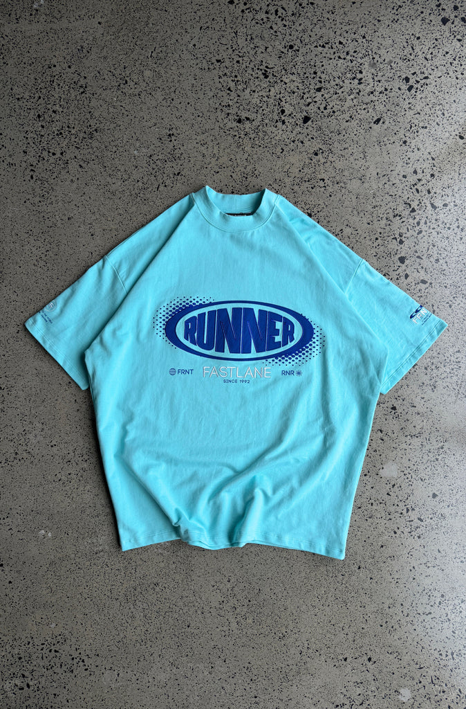Fast Lane Tee - Ice Blue