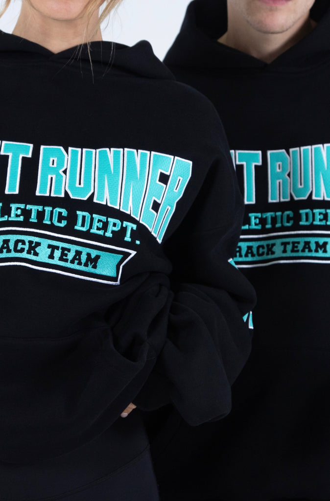 Athletic Department Hoodie Black & Teal