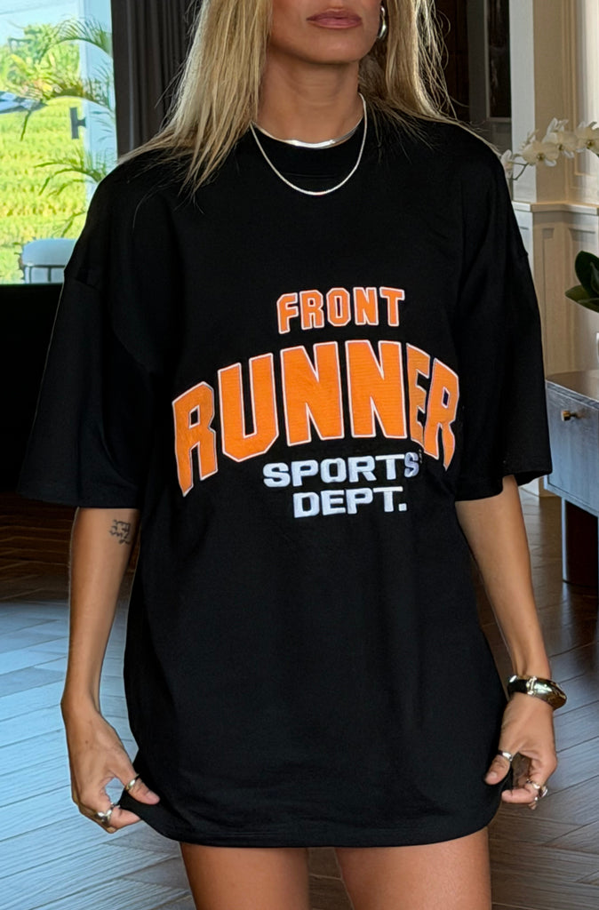 Sports Dept Tee Black Mandarin
