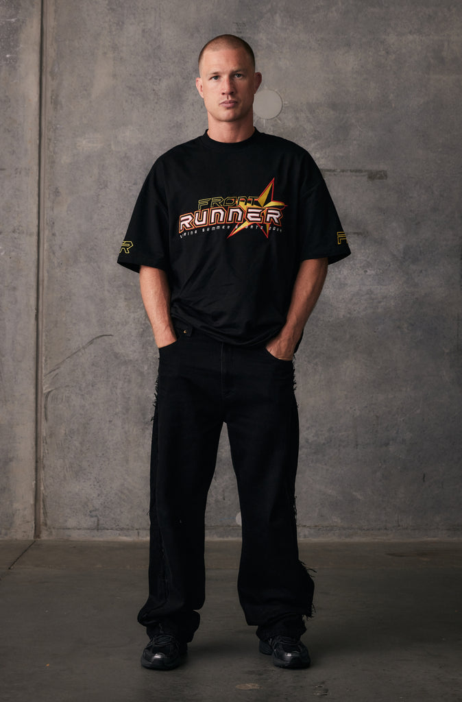 SS Runner Logo Tee - Black Fire