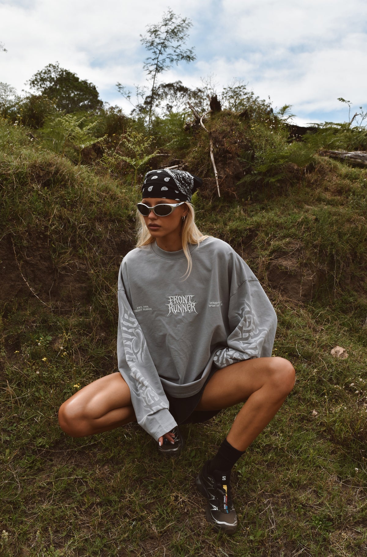 Ashline L/S Tee Concrete [women]