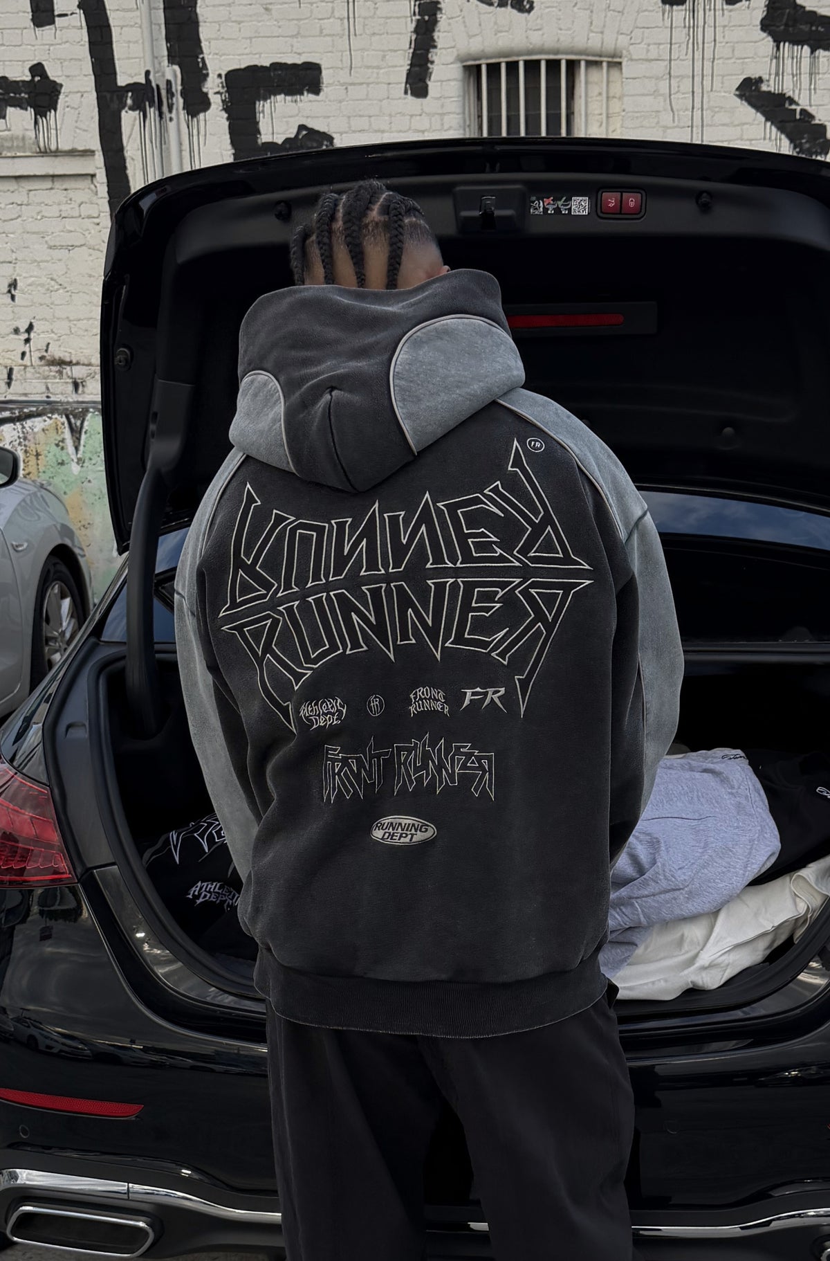 Tagged 2 Tone Hoodie Washed Black [men]