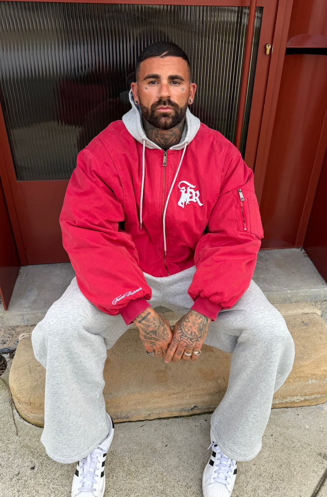FR Goods Hooded Canvas Jacket Vintage Cherry