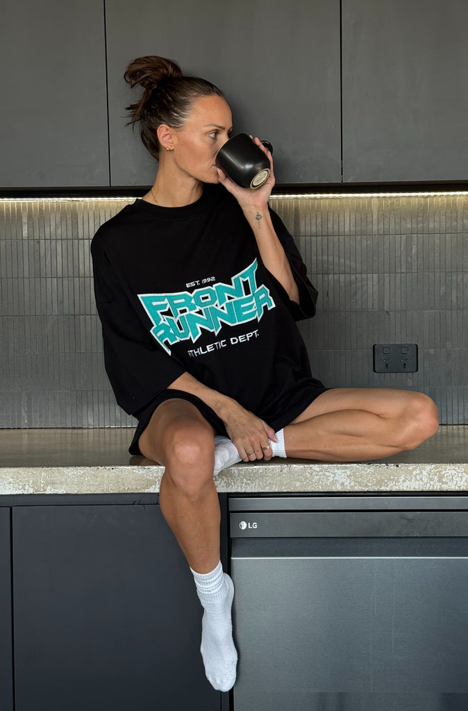 Signal Tee - Black Tiffany