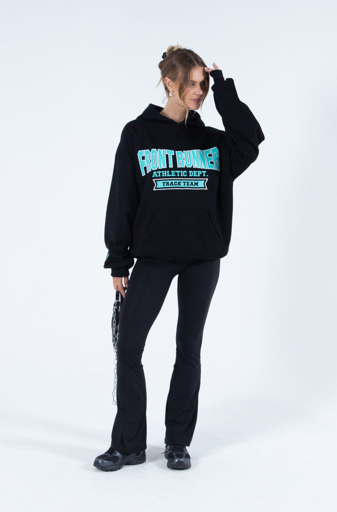 Athletic Department Hoodie - Black & Teal