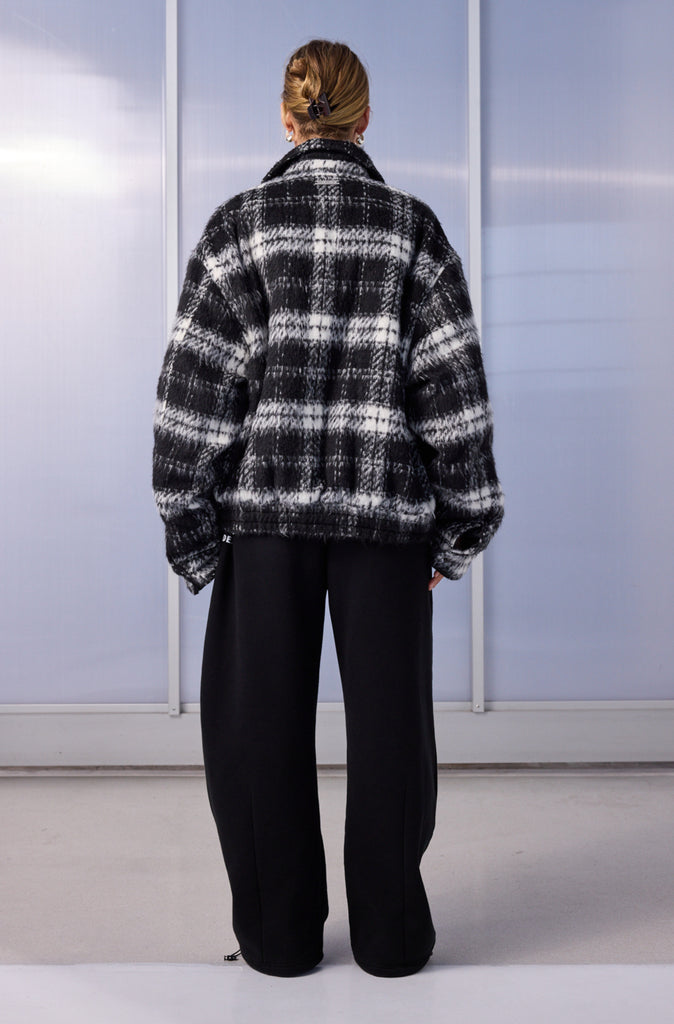 Apex Check Bomber Black White