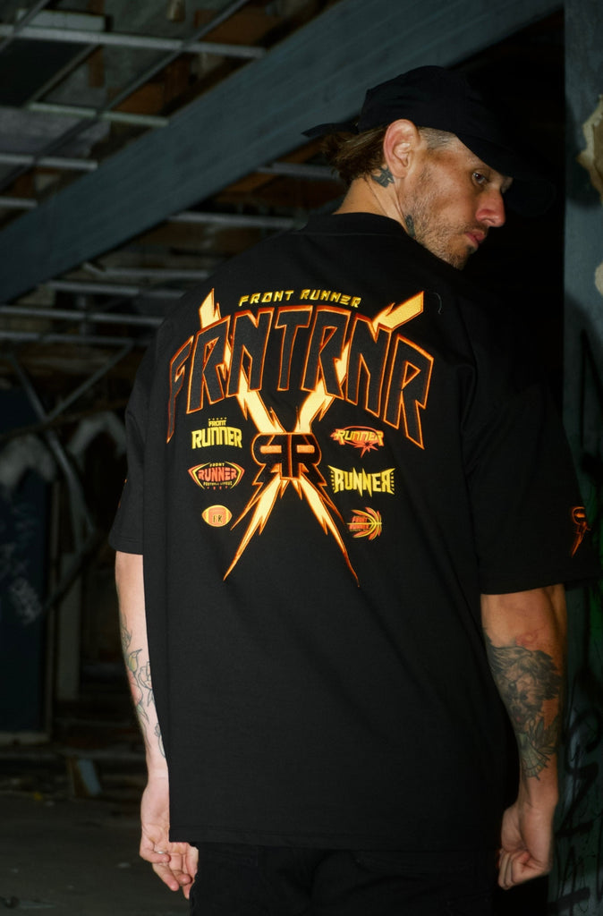 Bolt Tee - Black Fire