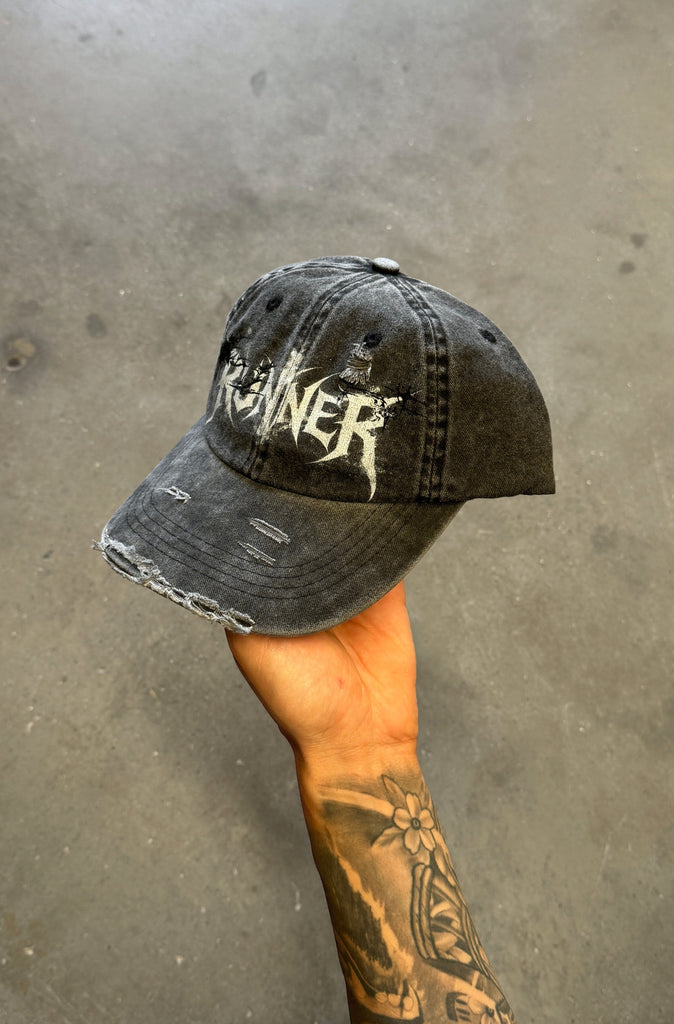 Sandstorm Distressed Cap - Washed Black