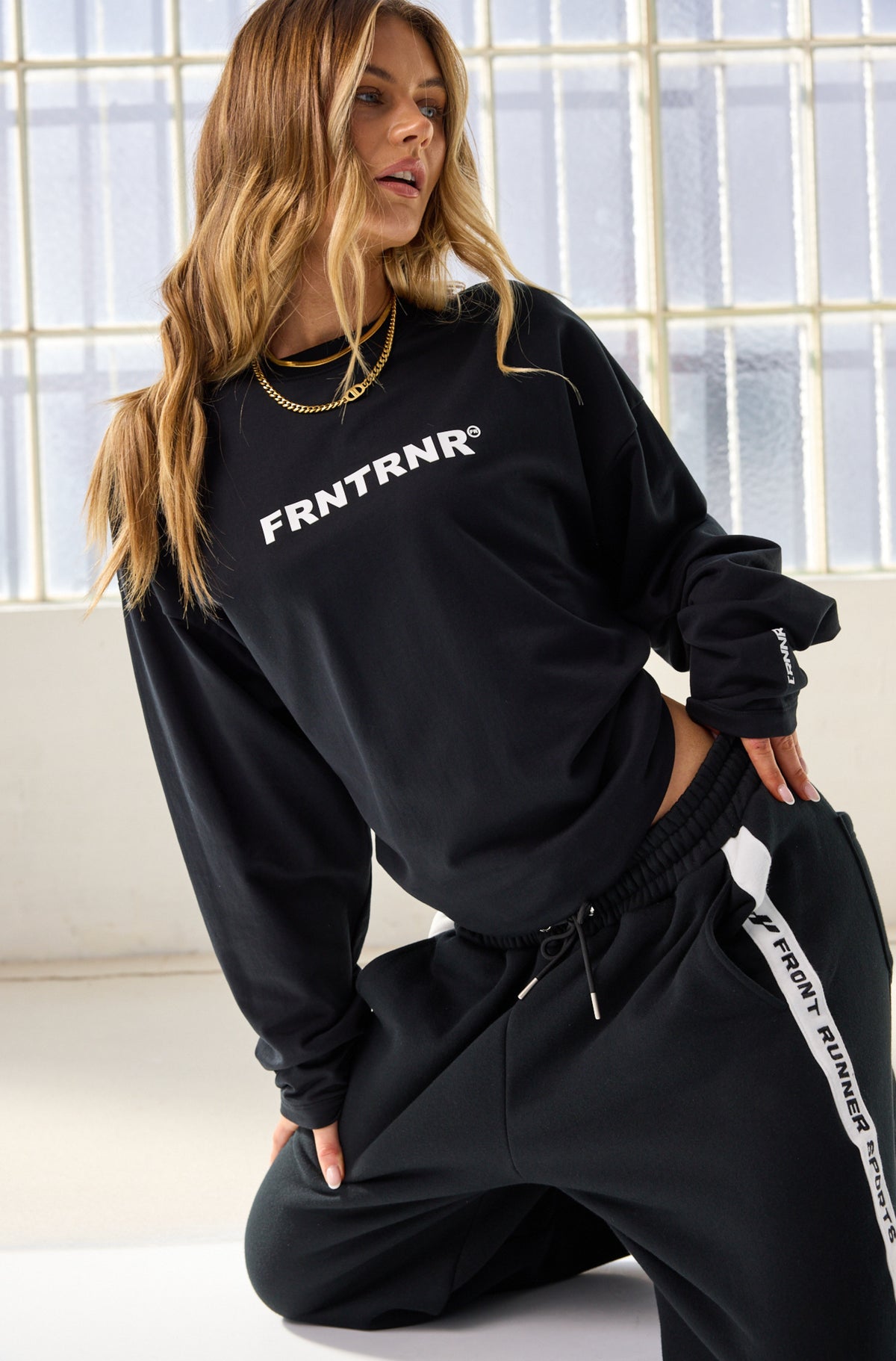FRNTRNR L/S Tee Black [women]