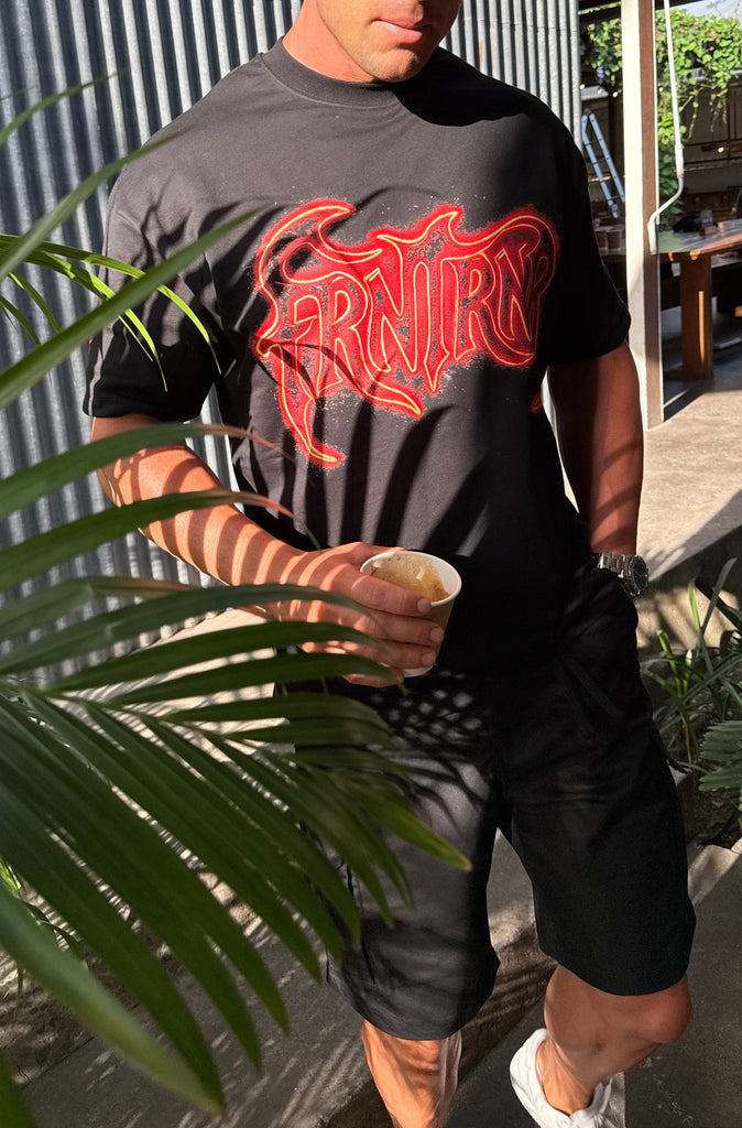 On Fire Tee - Black Fire
