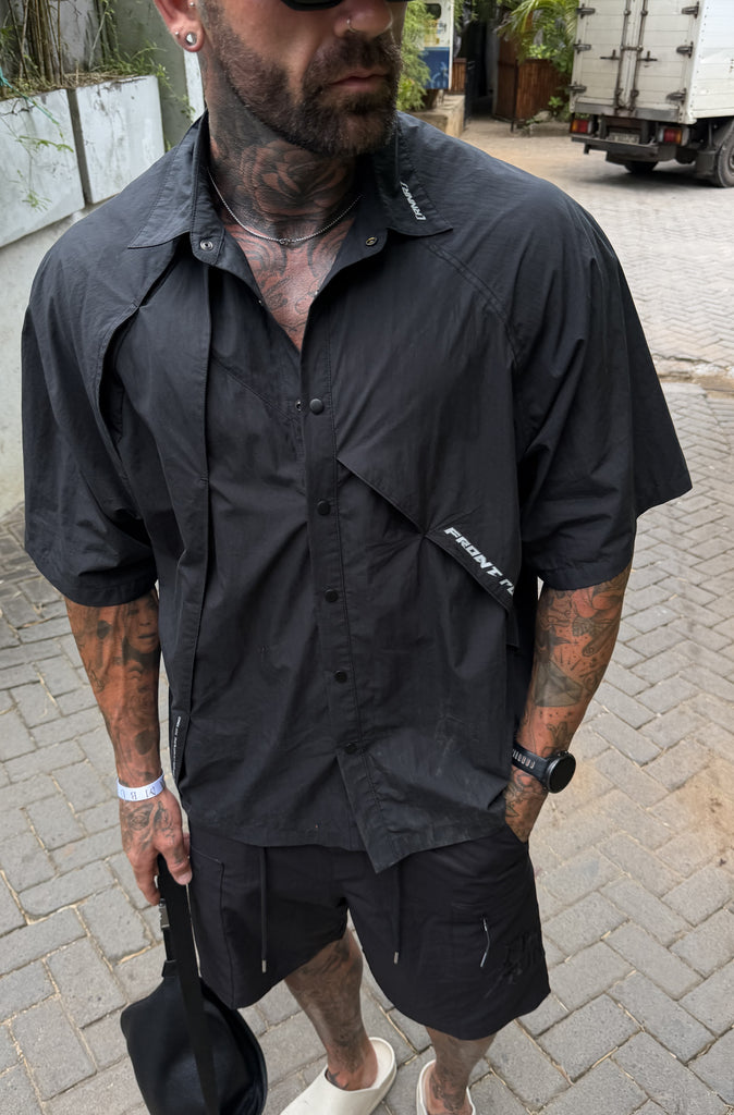 RNNR Panel Shirt Black