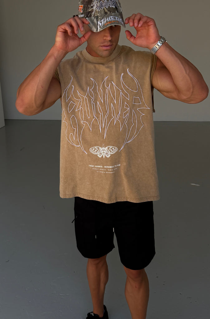 Fluttercode Tank - Washed Tan