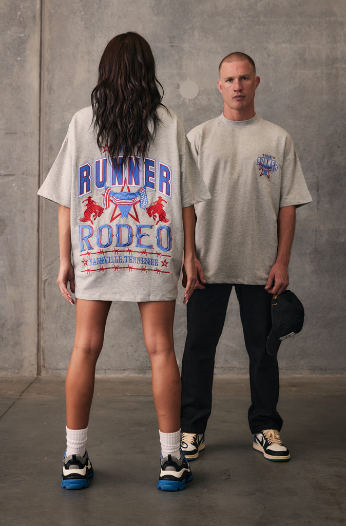 American Runner Tee - Grey Marle