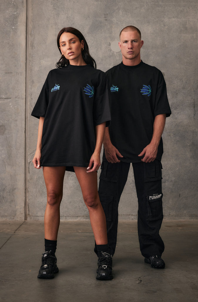 FRNTRNR Academy Tee - Black Aqua