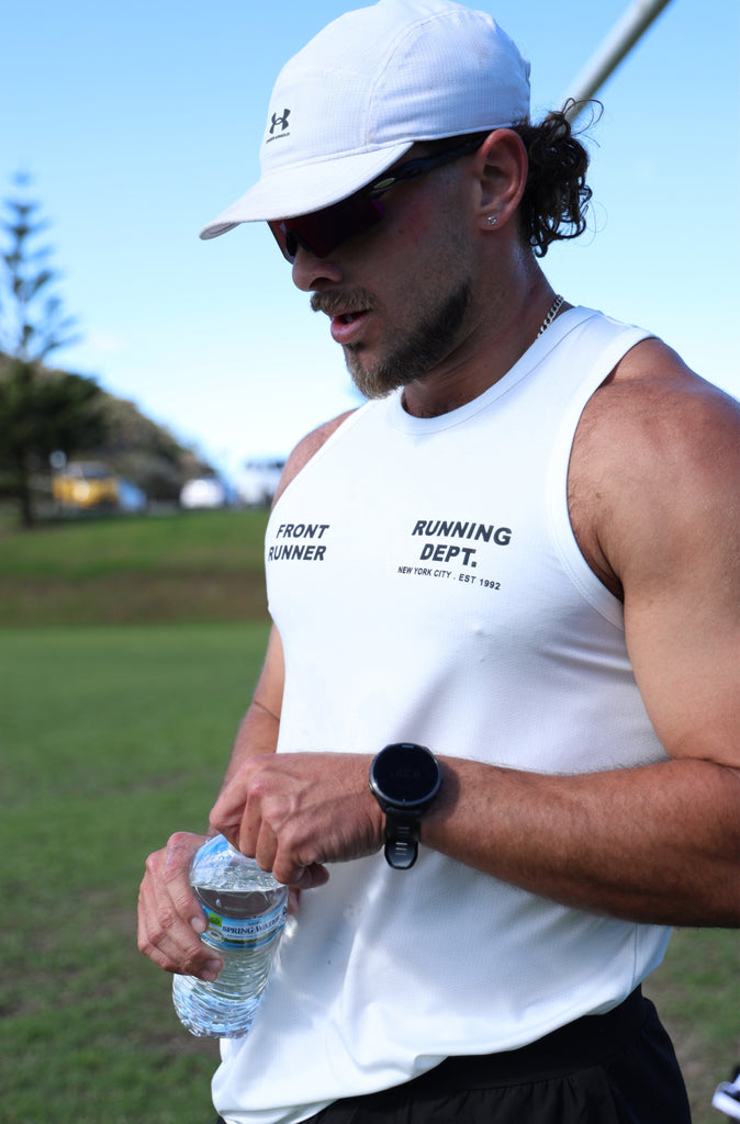 Running Dept Tech Singlet - White