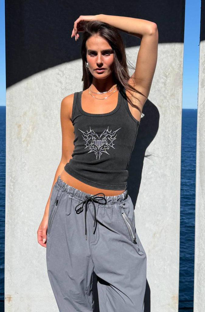 Steelheart Tank - Washed Black