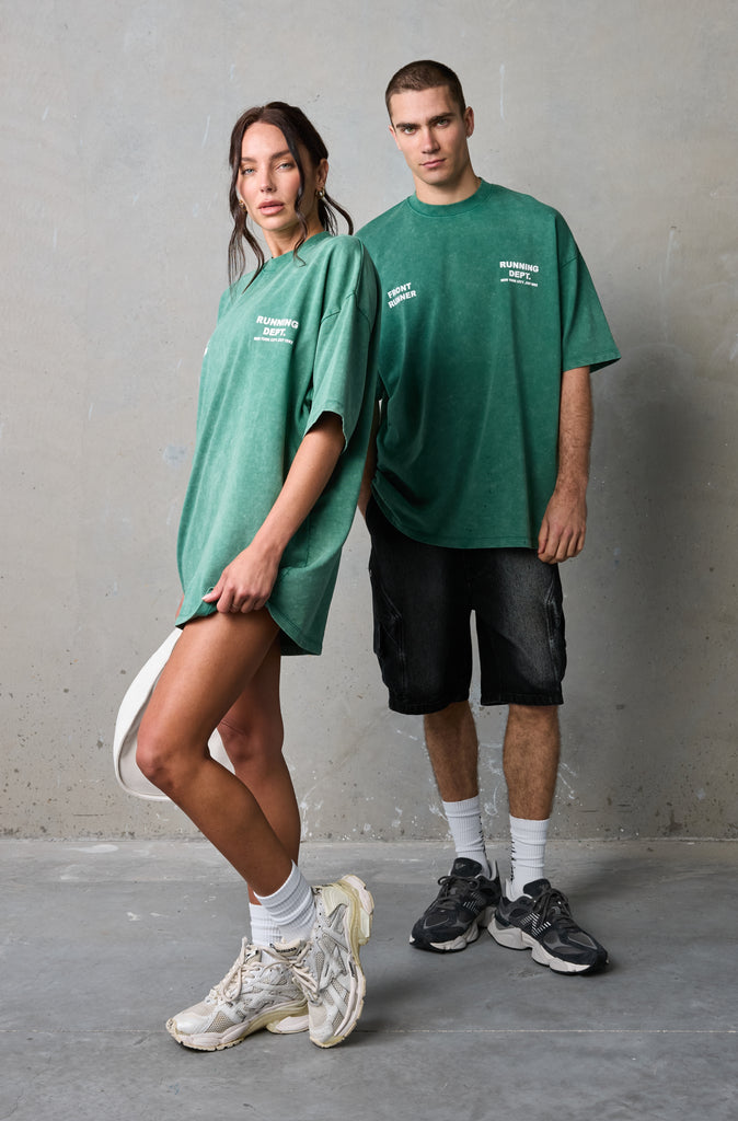 Running Dept Tee - Emerald Wash