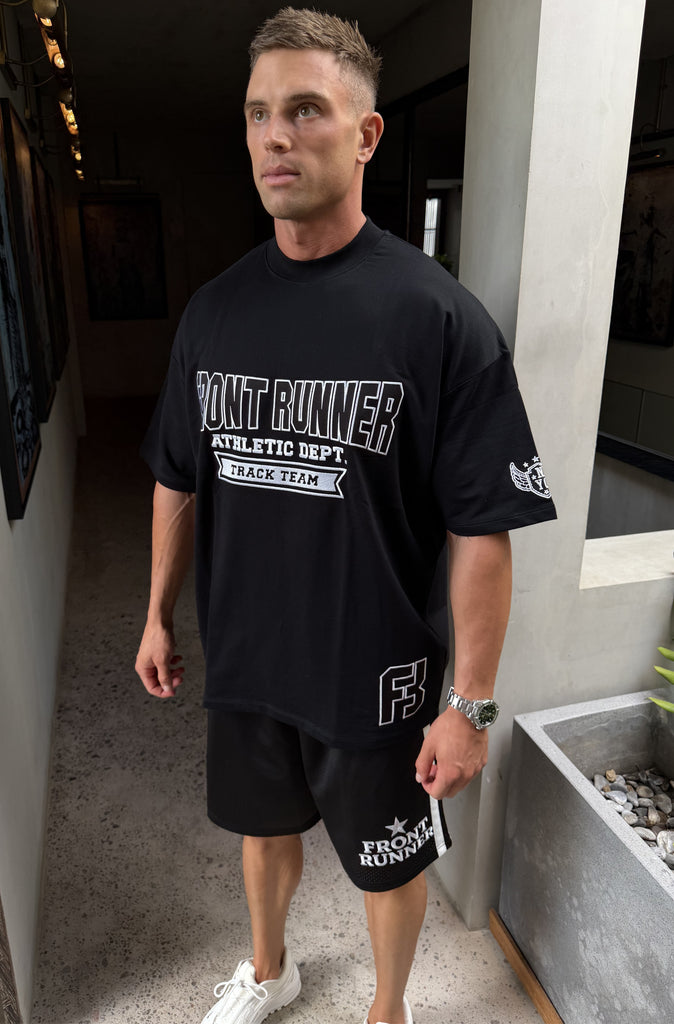 Athletic Department Tee Black & White