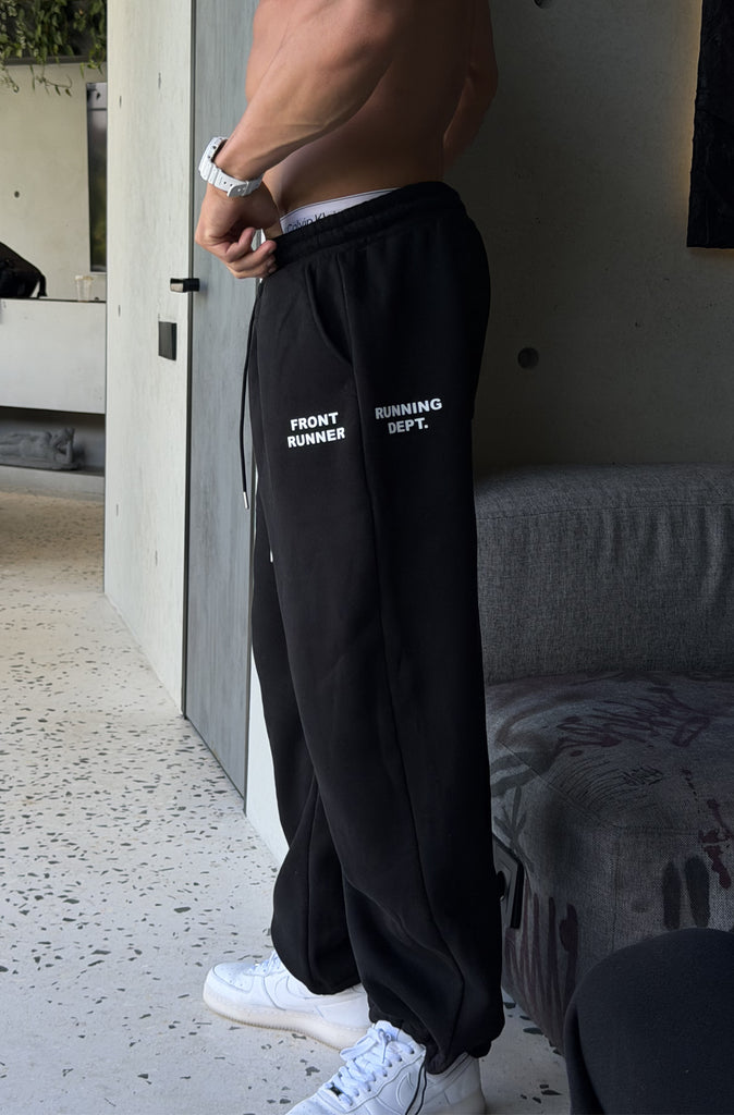 Running Dept. Barrel Leg Trackpant Black