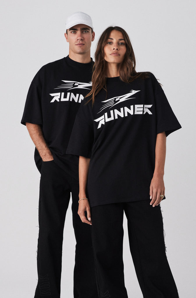 Road Runner Tee - Black & White