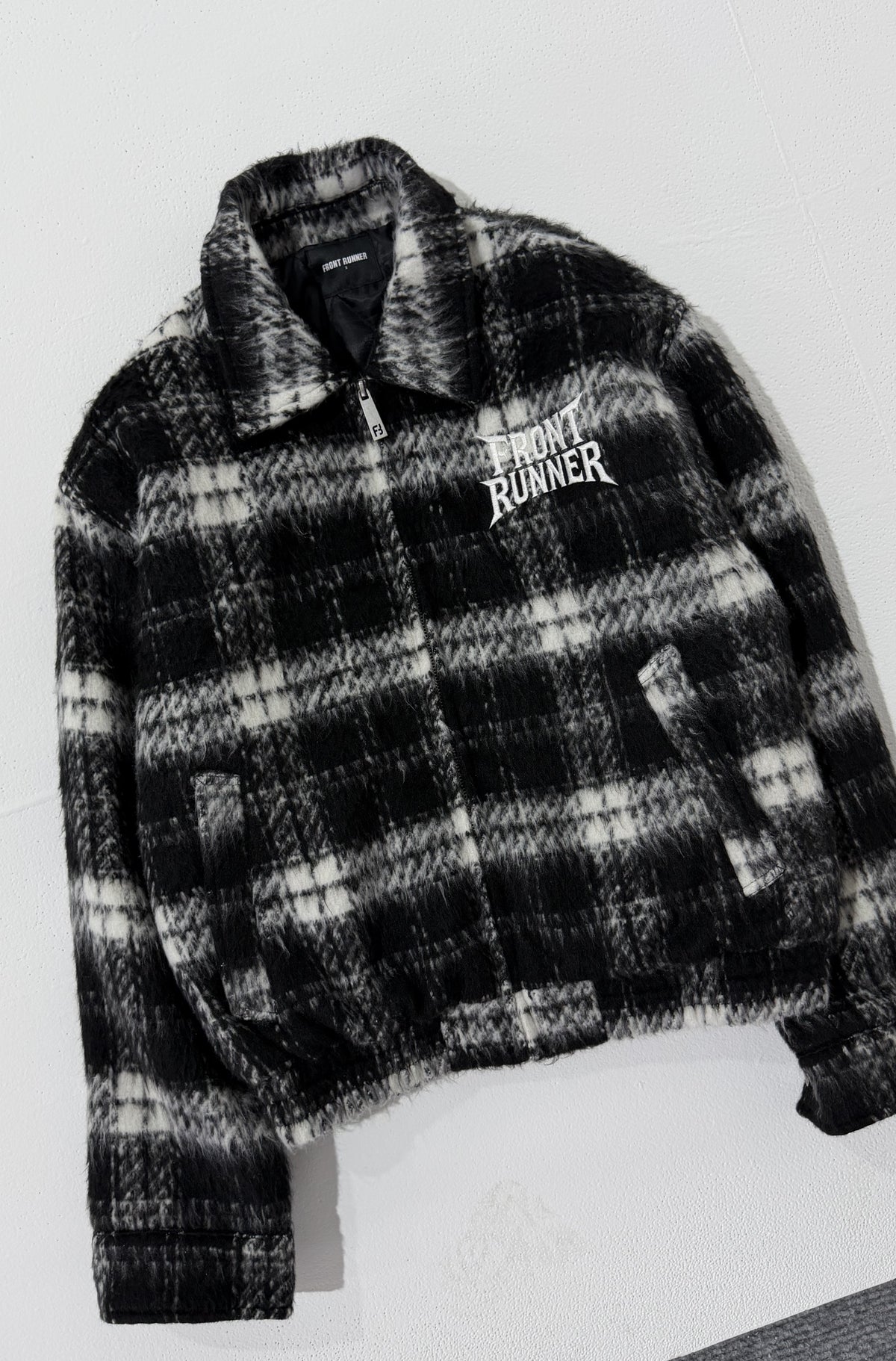 Apex Check Bomber Black White