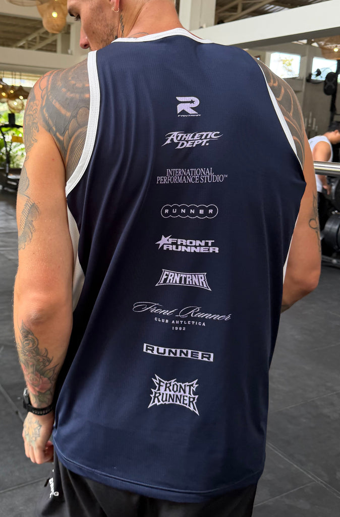 FR Performance Panel Singlet Navy