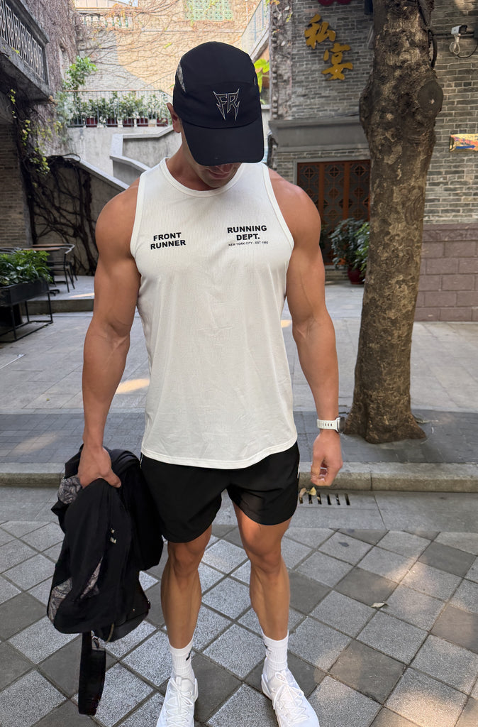 Running Dept Tech Singlet White