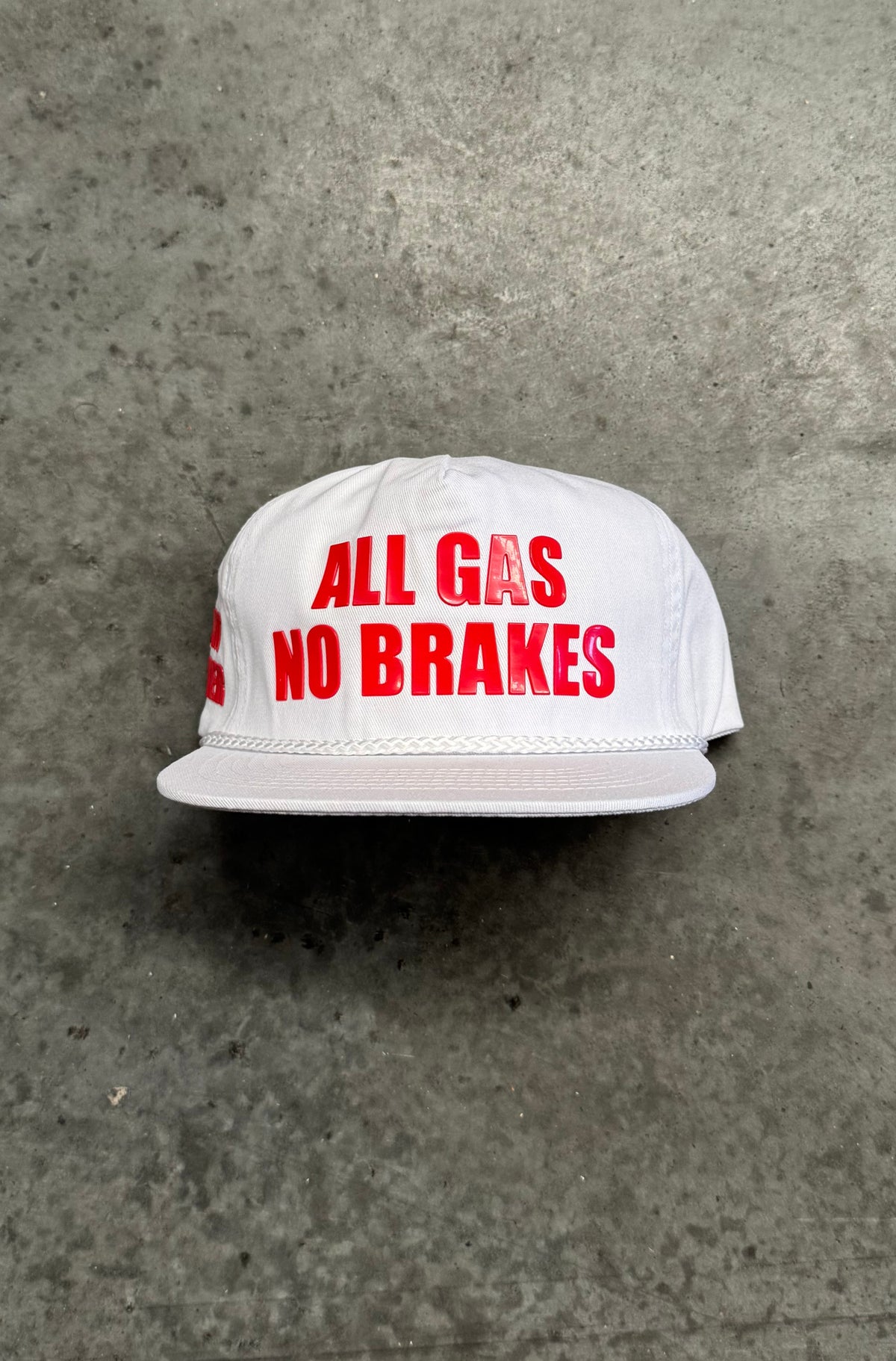 No Brakes Cap - White & Red - Women