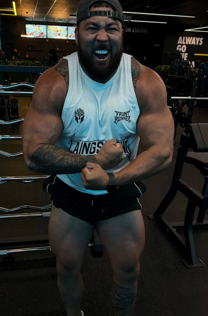 Built Strong Taper Tank White [men]