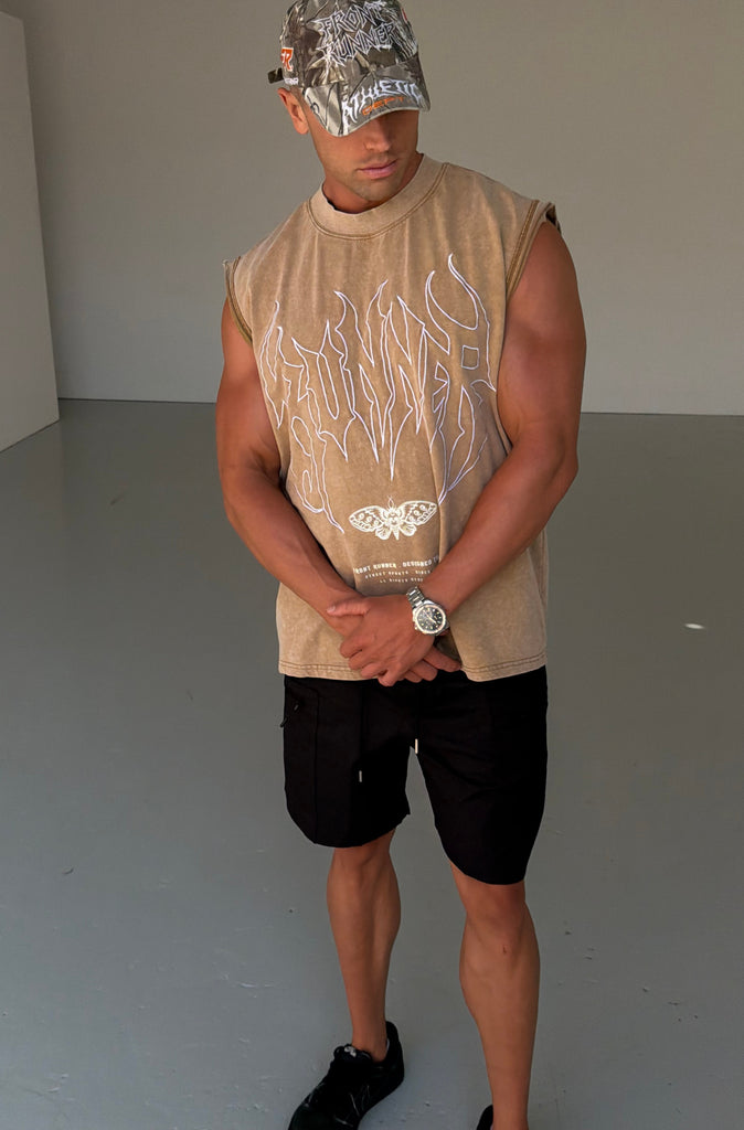 Fluttercode Tank - Washed Tan