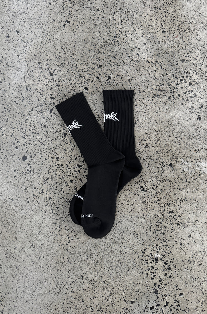 Dagger Socks 3pk - White/Black Flamingo/Black