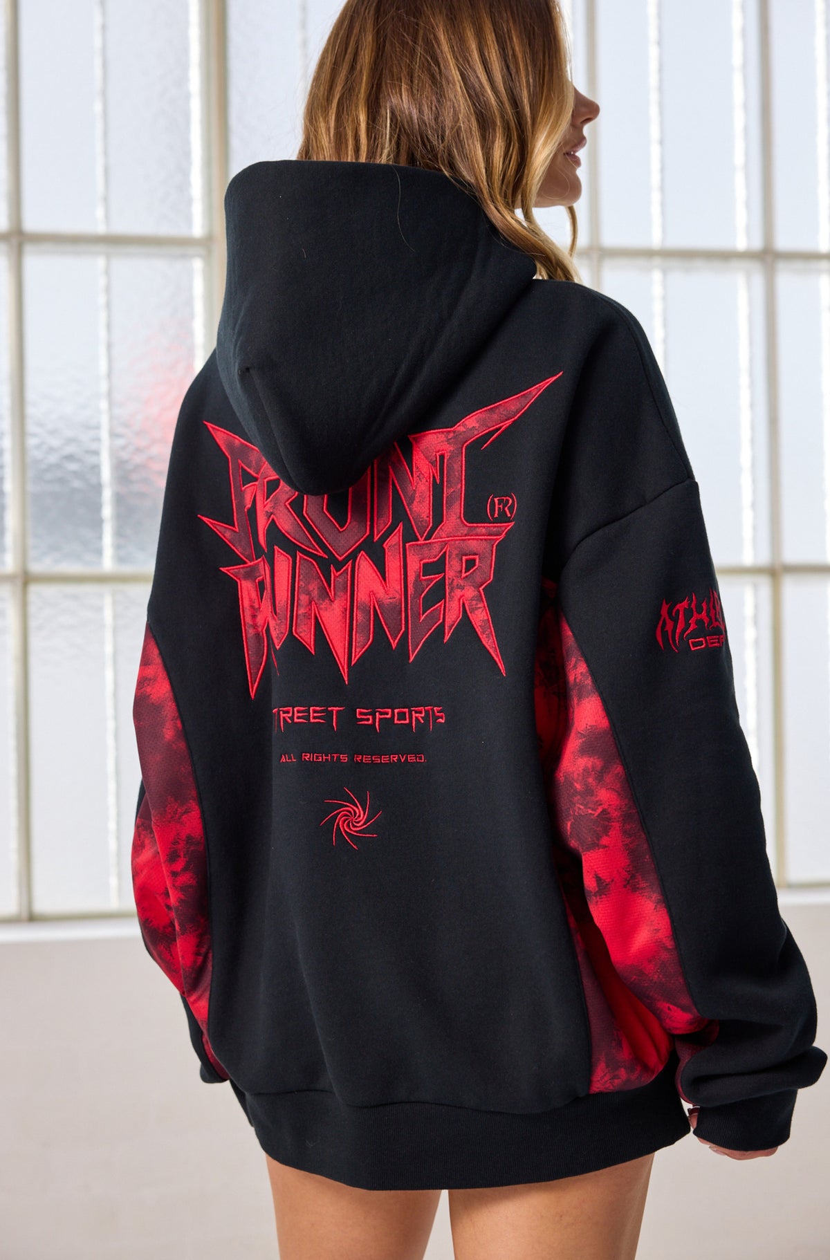 No Mercy Hoodie Black Scarlet [women]