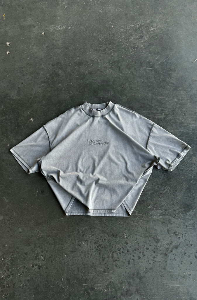 Boxy Reverse Tee - Concrete