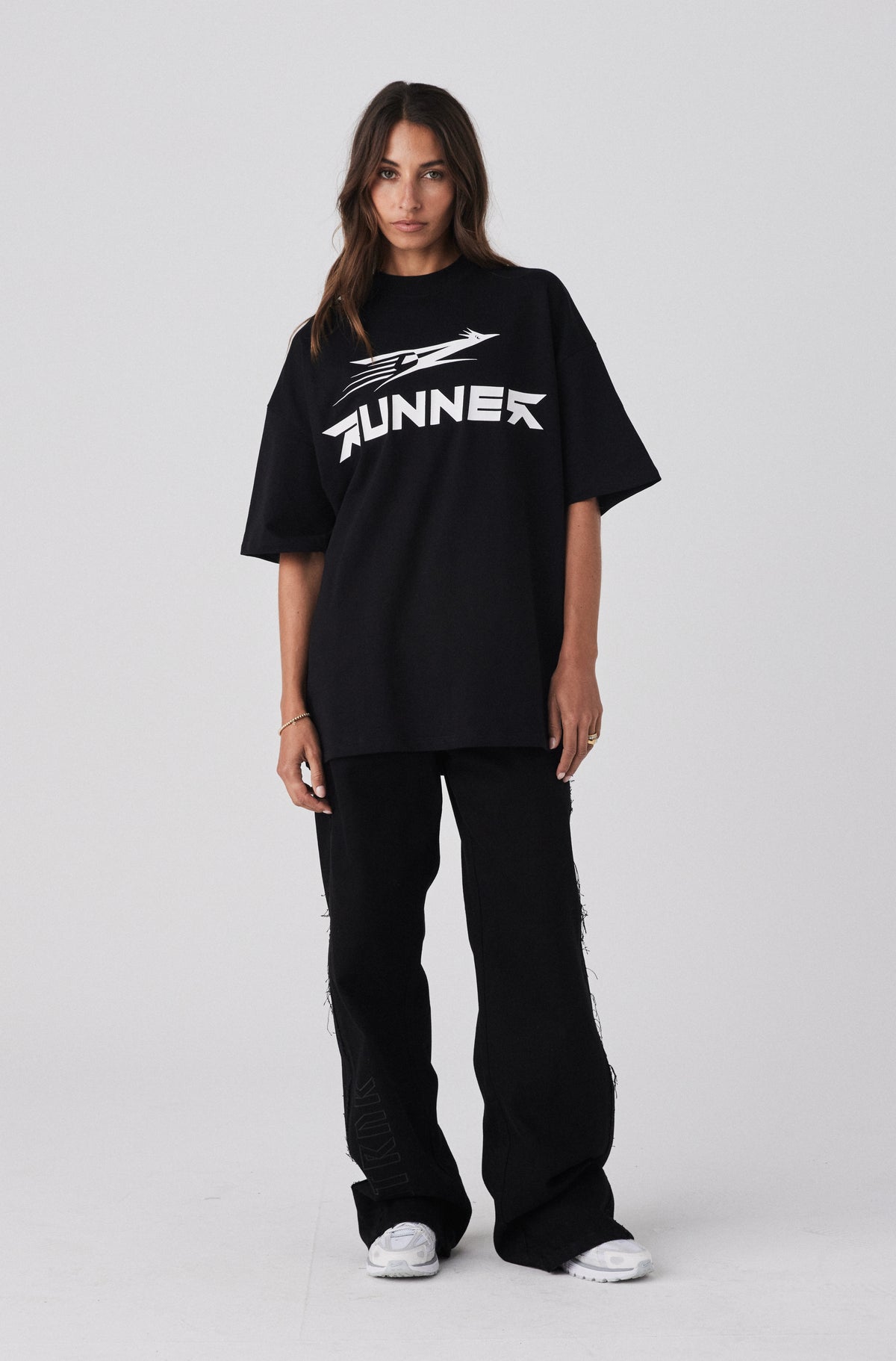 Road Runner Tee - Black & White - Women