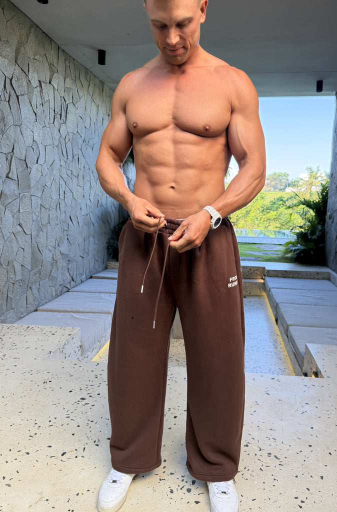 Running Dept. Barrel Leg Trackpant Chocolate
