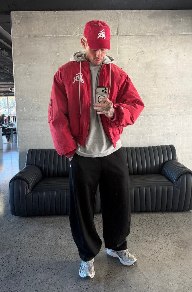 FR Goods Hooded Canvas Jacket Vintage Cherry