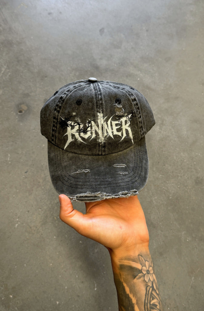 Sandstorm Distressed Cap - Washed Black