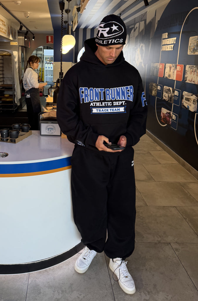 Athletic Department Hoodie Black Cobalt