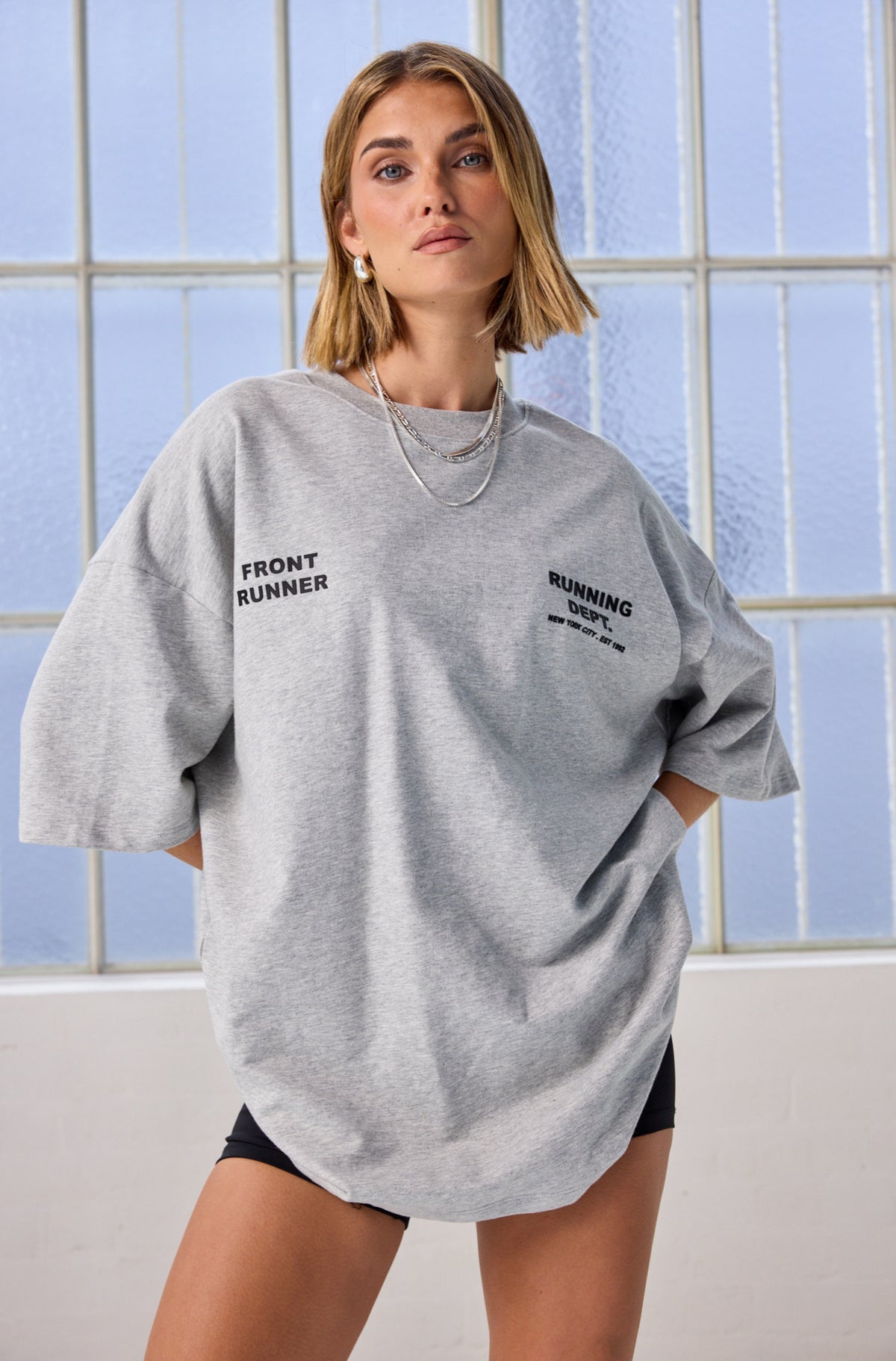 Running Dept Tee Grey Marle [women]