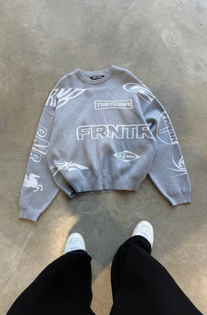 Logo Collage Knit Grey