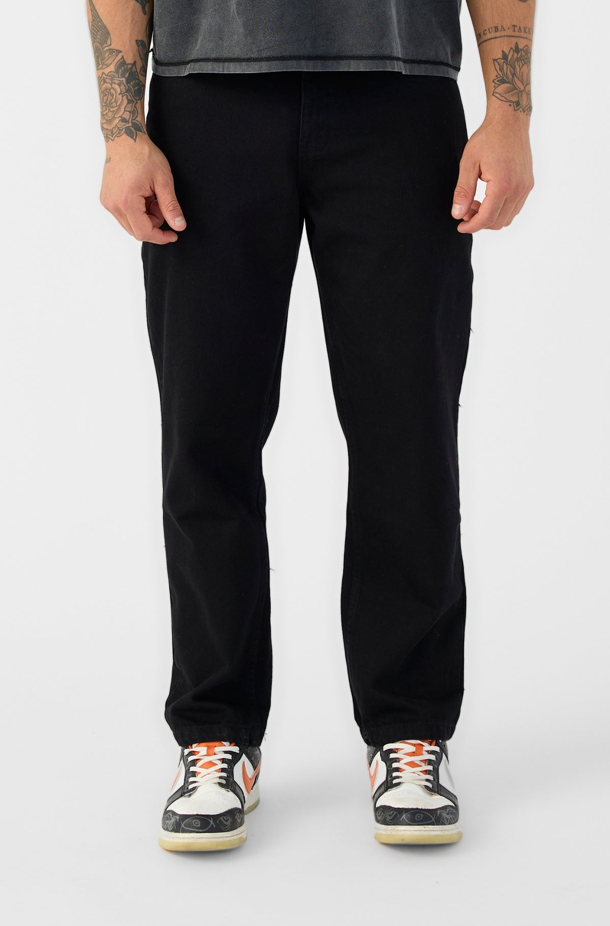 Straight Leg Denim - Black - Men