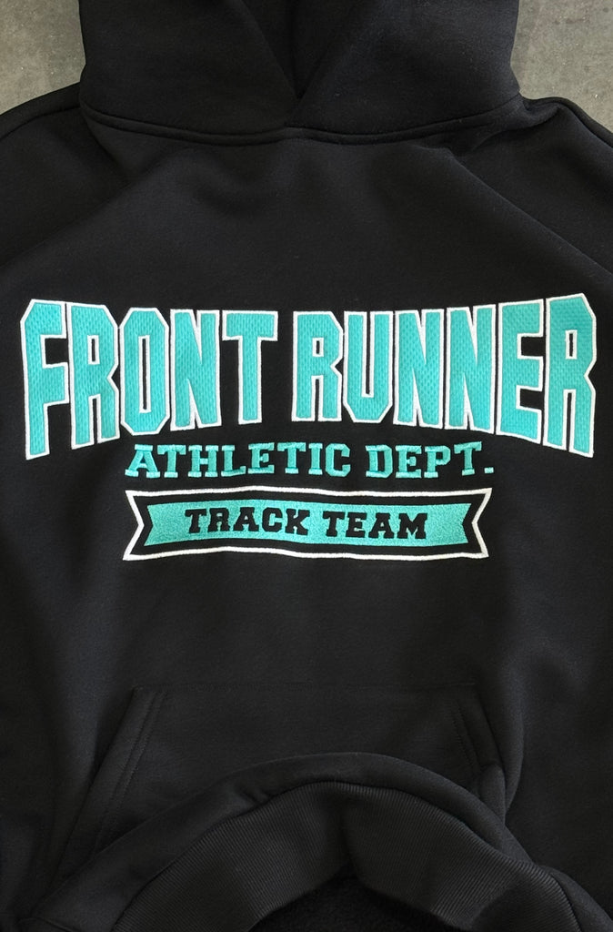 Athletic Department Hoodie Black & Teal