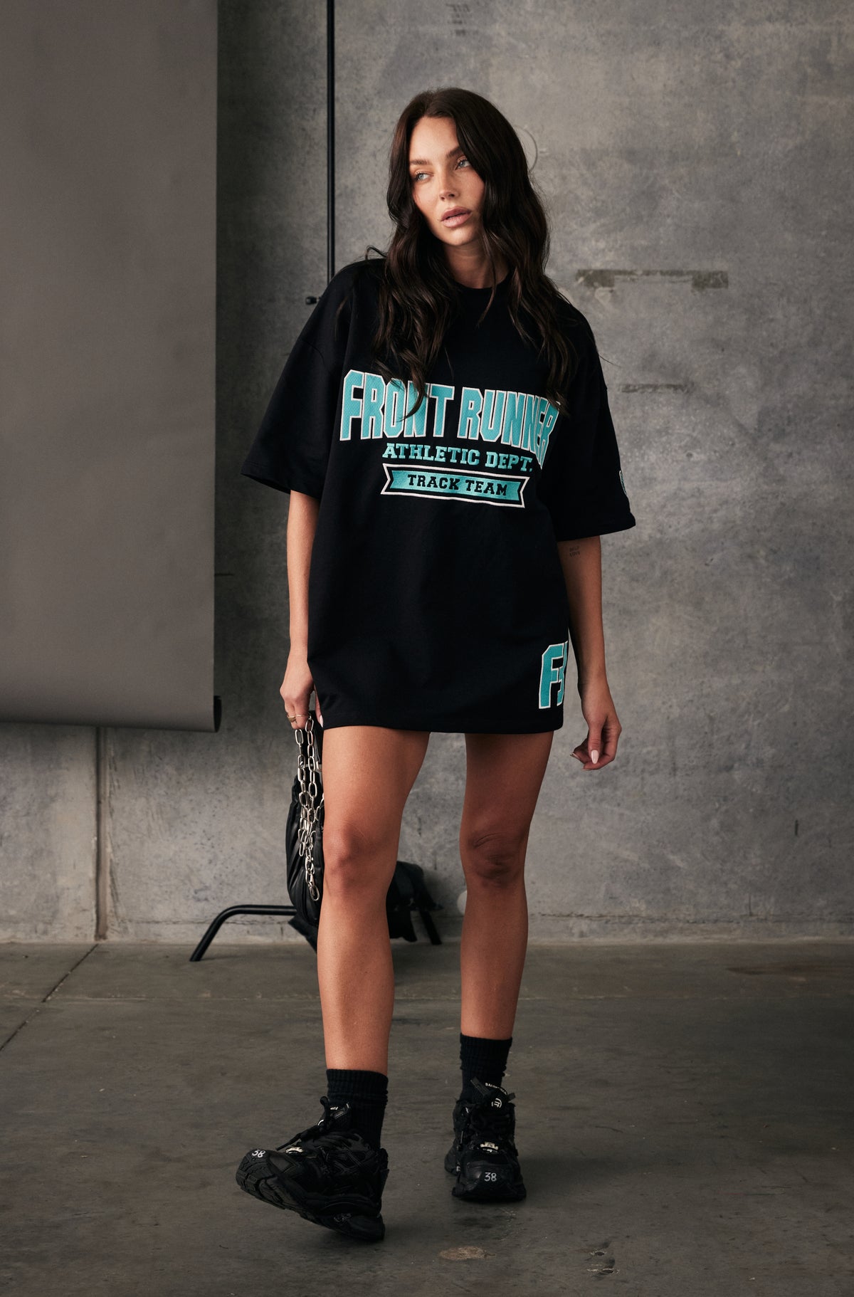 Athletic Department Tee Black [women]