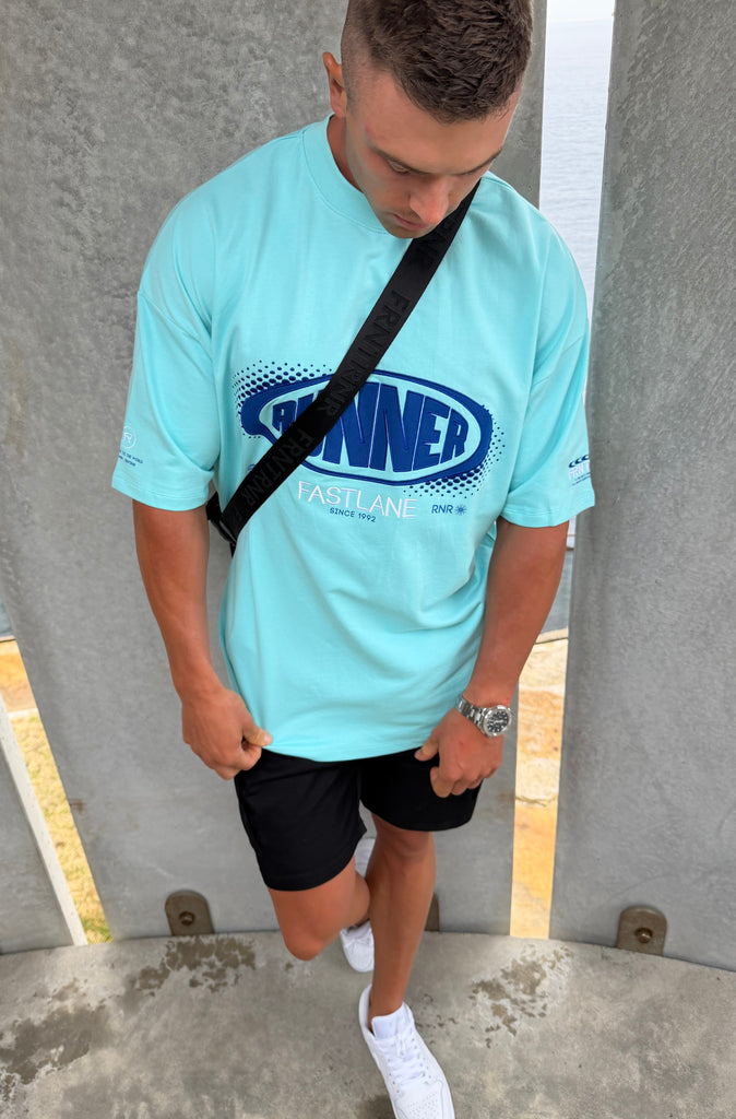 Fast Lane Tee - Ice Blue