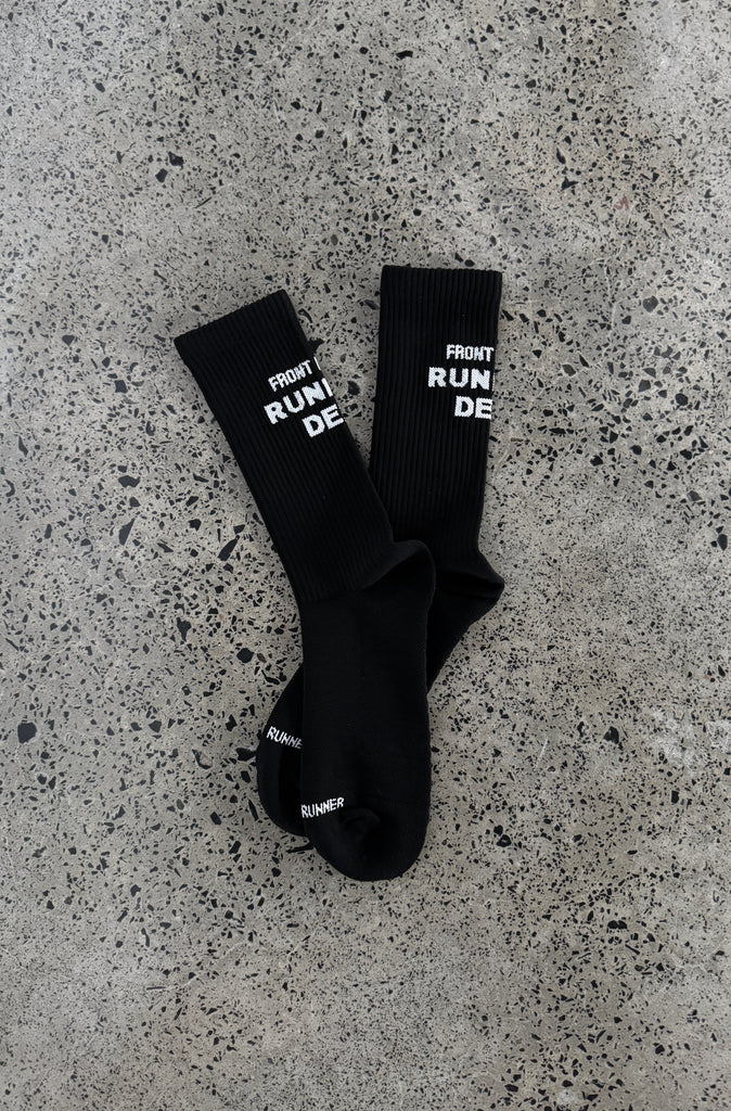 Running Dept Socks 2pk - White/Black