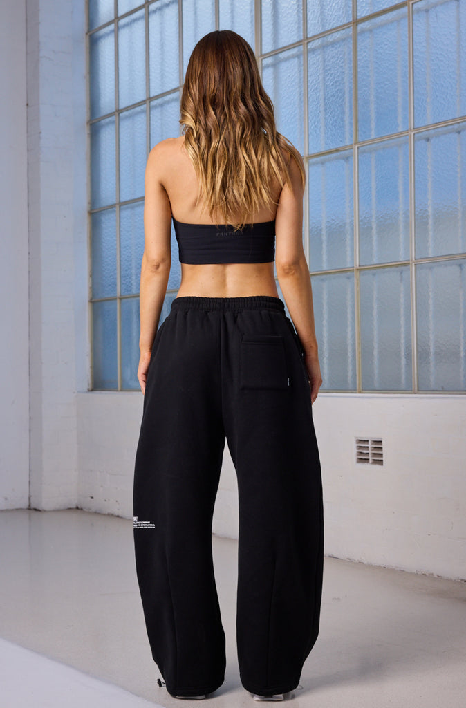 FRNTRNR ESTD Barrel Leg Track Pant Black